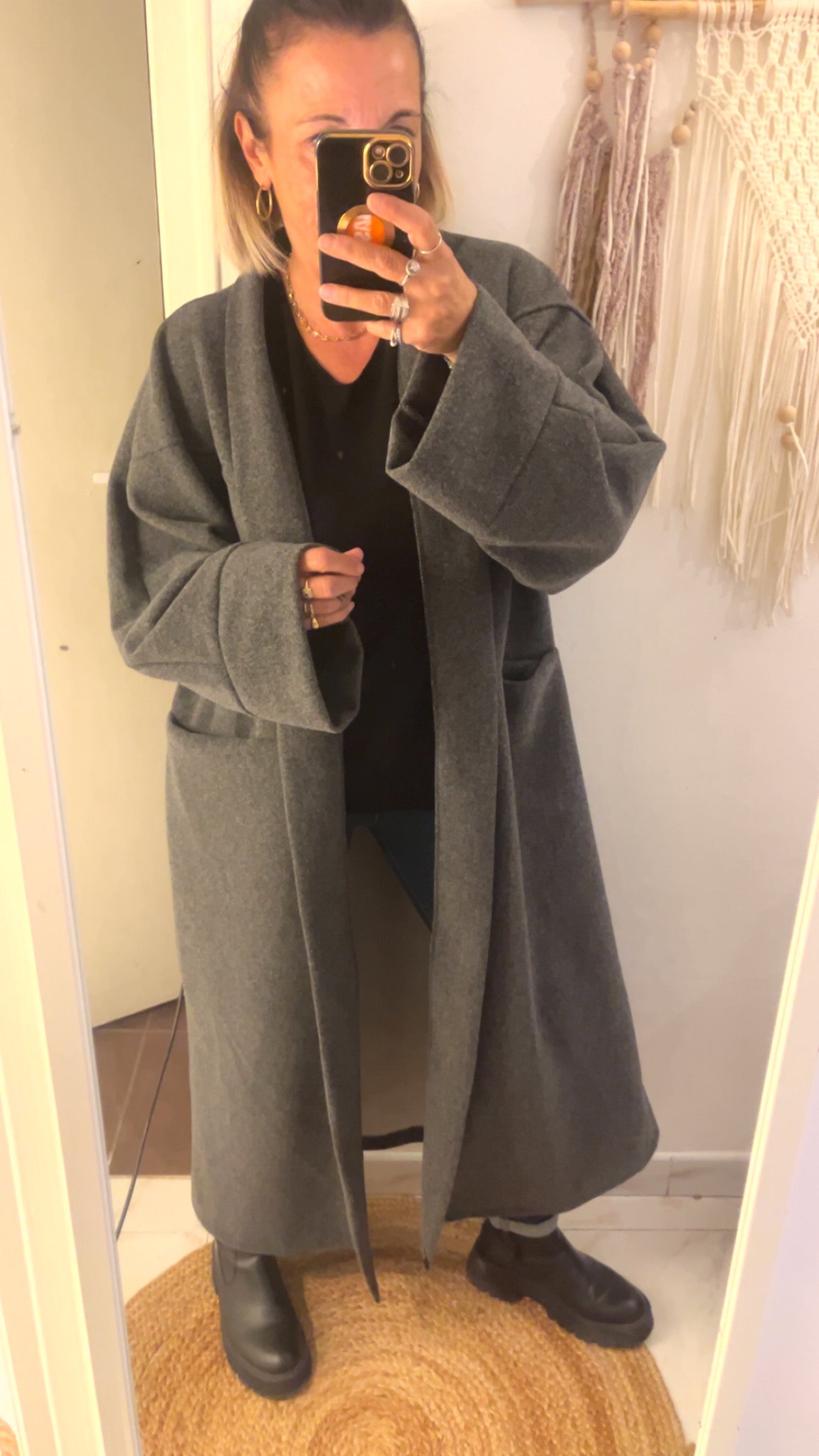 Manteau over size long