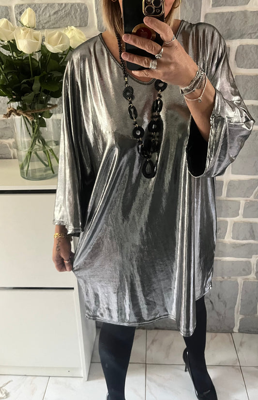 Robe argentée